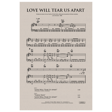 Love will tear us apart  - Stampa Fine Art