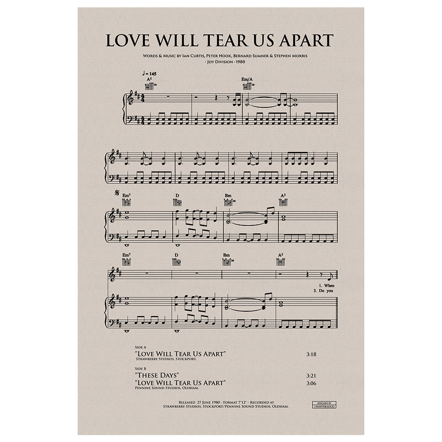 Love will tear us apart  - Stampa Fine Art