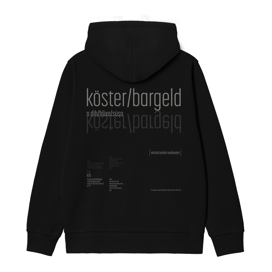 Köster Bargeld Unisex Hoodie - Paint It Black