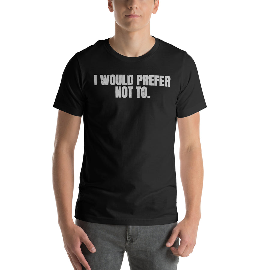 Maglietta uomo, Men's Tshirt - I would prefer not to - Paint It Black Online Shop