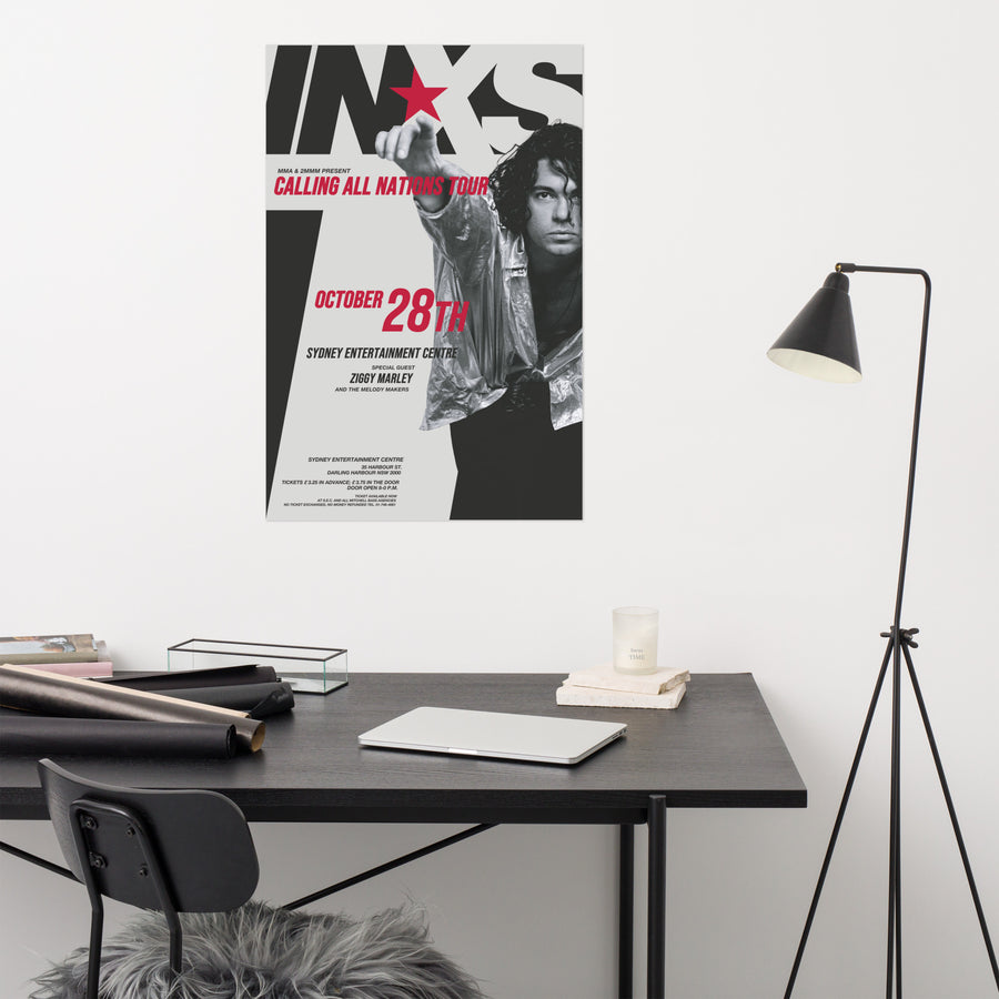 INXS in Sidney - Paint It Black Poster