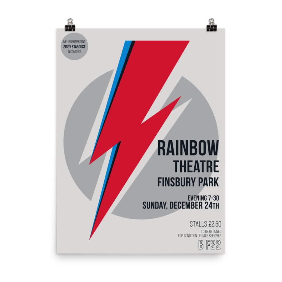 David Bowie Rainbow Theatre poster | Paint It Black online shop