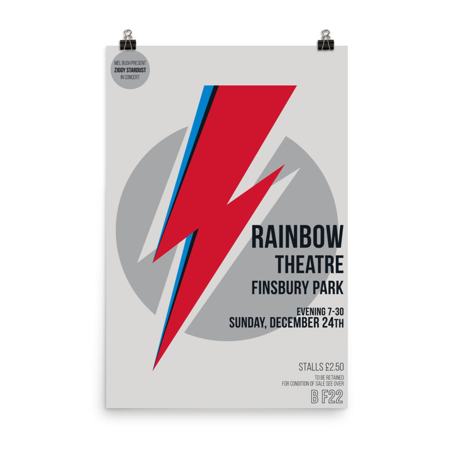 David Bowie Rainbow Theatre poster | Paint It Black online shop