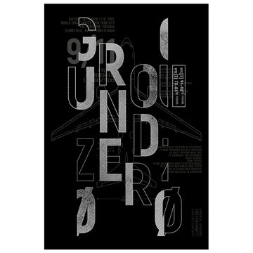 Ground Zero New York inspired poster Paint It Black