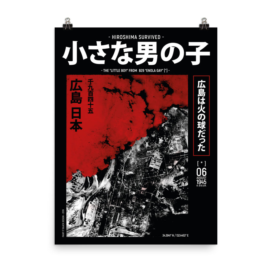 Hiroshima bombing inspired poster Paint It Black