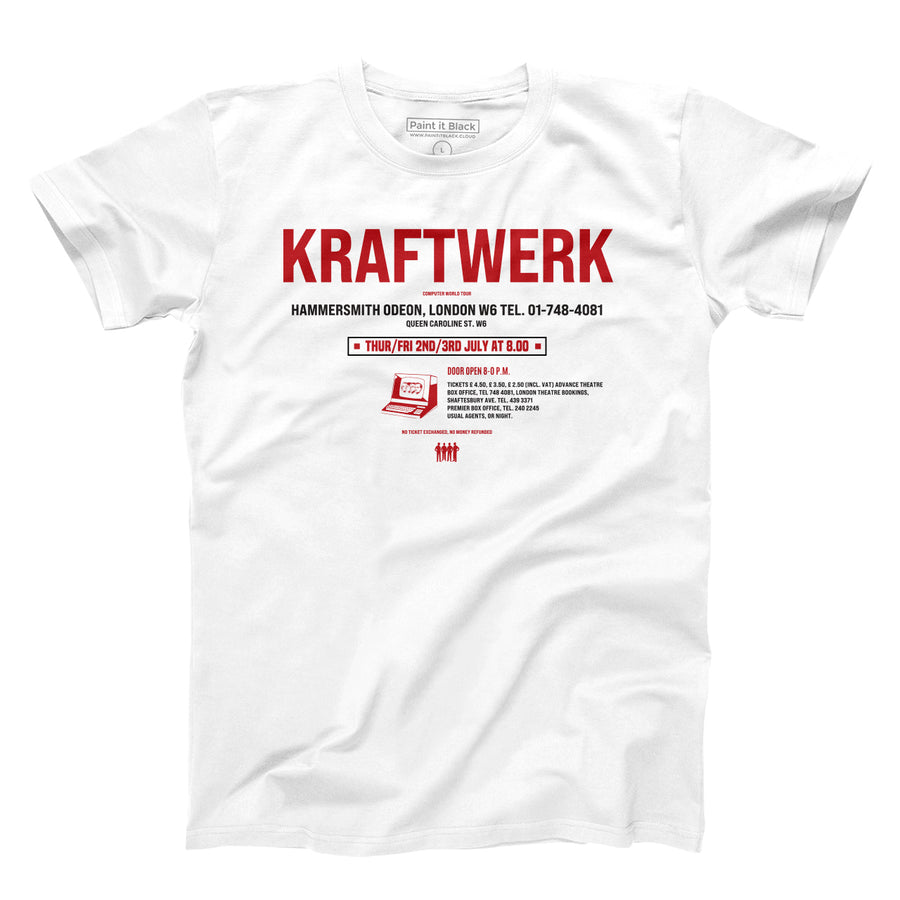 Kraftwerk  tour 1981 maglietta uomo unisex t-shirt | Paint It Black online  shop