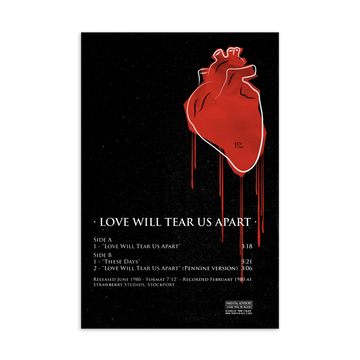 Love will tear us apart Postcard | Paint It Black Postcards Shop