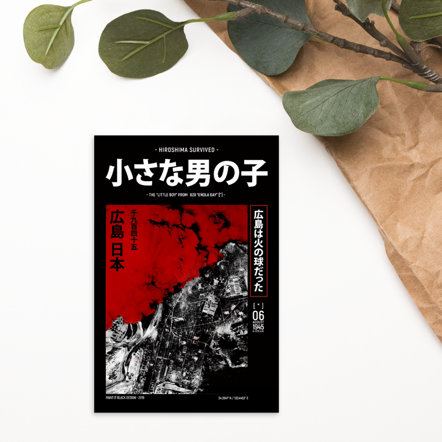 Hiroshima Bombing Postcard - Paint It Black postcard shop online