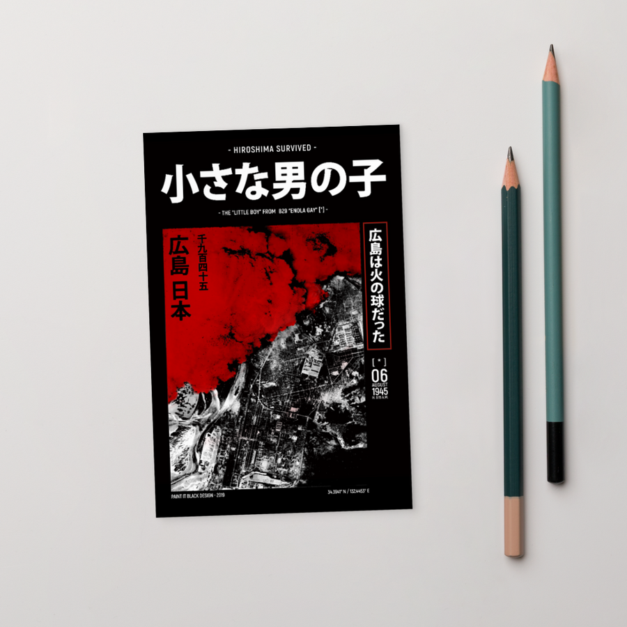 Hiroshima Bombing Postcard - Paint It Black postcard shop online