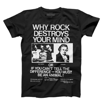 Why rock destroys your mind propanganda unisex tshirt