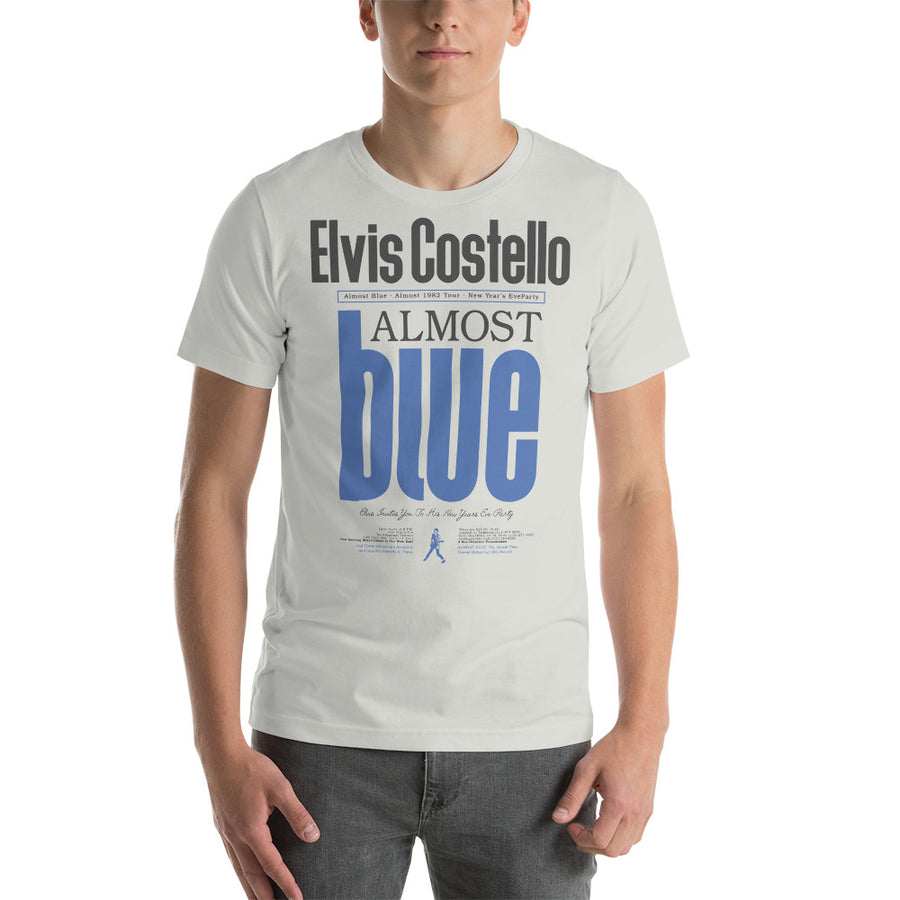 Mens T-Shirt, Unisex tee, Elvis Costello, Almost Blue Tour almost 1982 | Paint It Black Shop Online