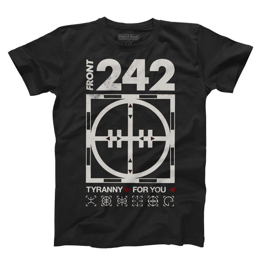 Front 242 Tirranny for you t shirt - Paint It Black T-Shirt Shop Online