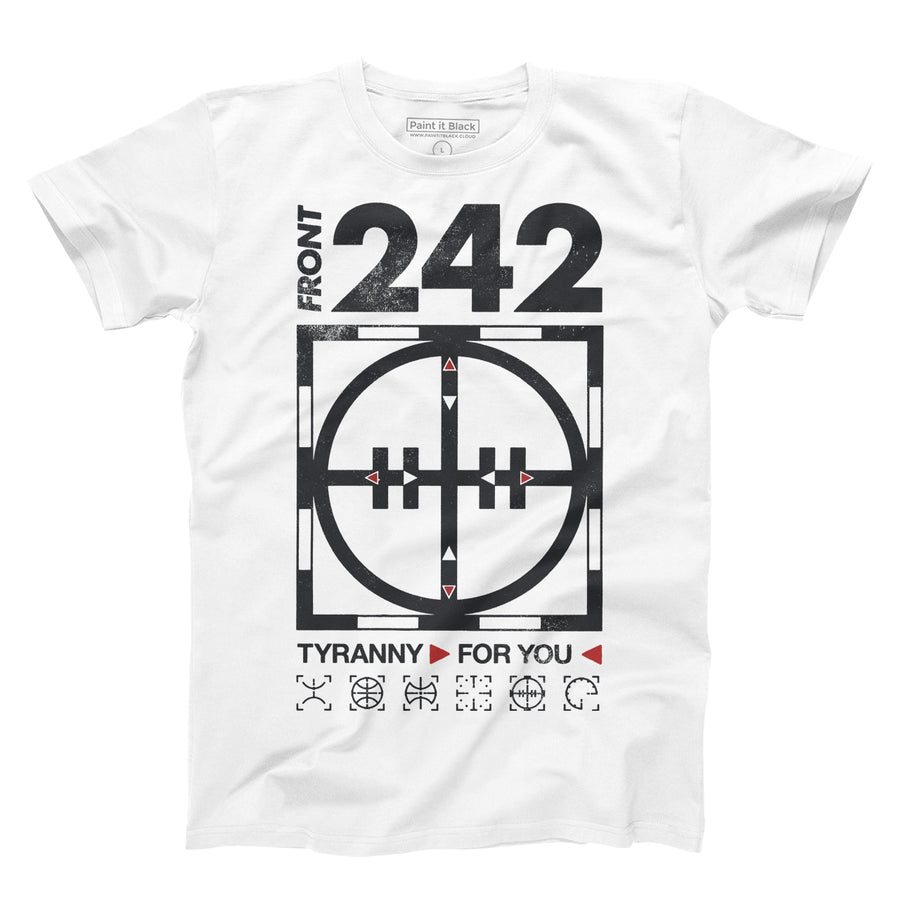 Front 242 Tirranny for you t shirt - Paint It Black T-Shirt Shop Online