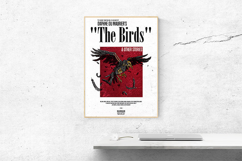 The Birds Inspired Poster Alfred Hitchcock Paint It Black