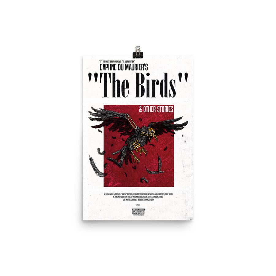 The Birds Inspired Poster Alfred Hitchcock Paint It Black