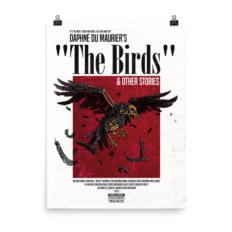 The Birds Inspired Poster Alfred Hitchcock Paint It Black