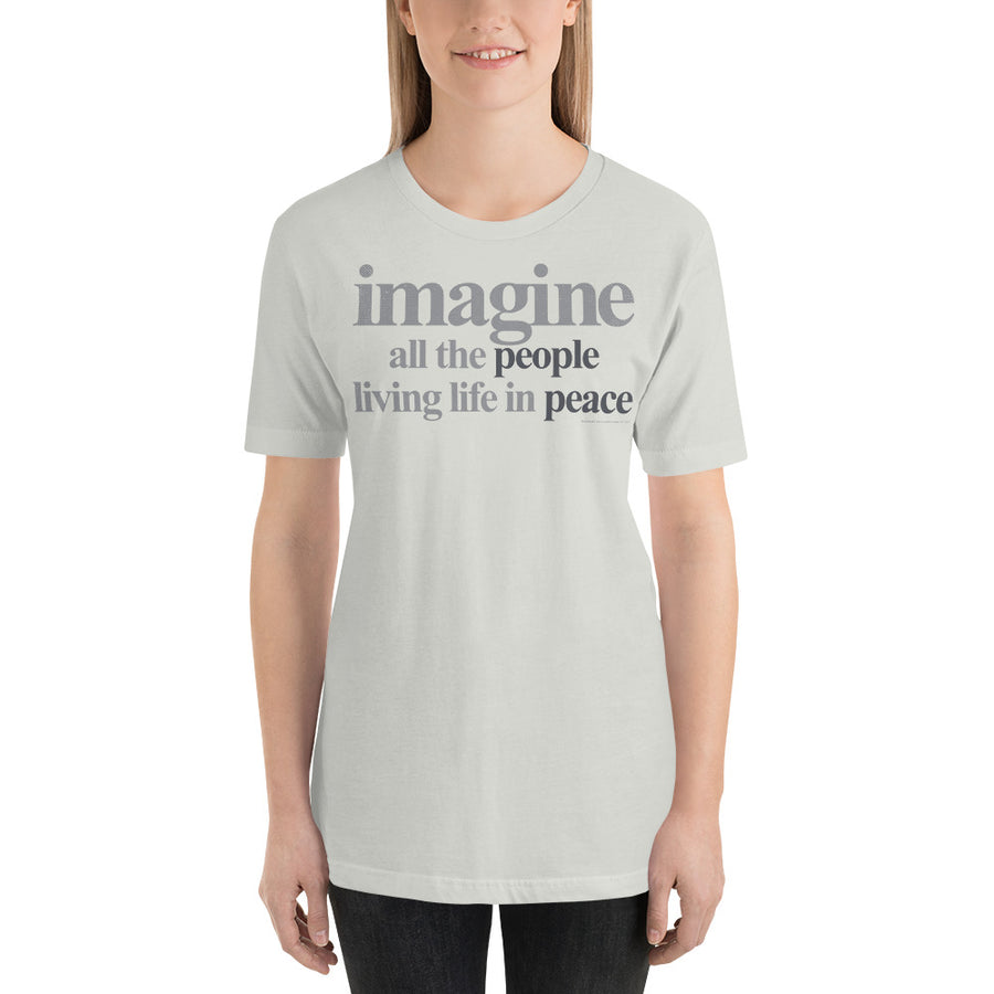 Imagine all the people living life in peace - Unisex T-Shirt - Maglietta Unisex - Paint It Black online shop